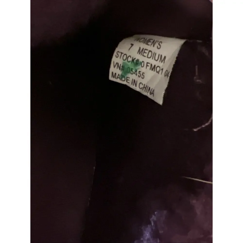 LL Bean Women's Maroon Size 7 Medium Comfort Mocs Slip On Shoe Zip